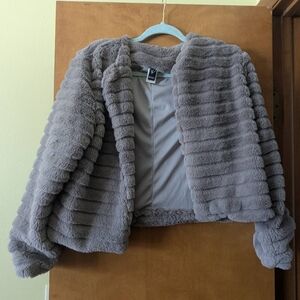 Windsor Plush Gray Kids Puffer Jacket